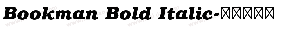 Bookman Bold Italic字体转换